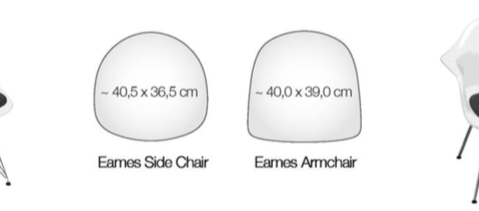 Vegane Sitzkissen auch für Eames Chairs